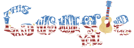 4th of July Red White and Blue Themed Google Logo Design 