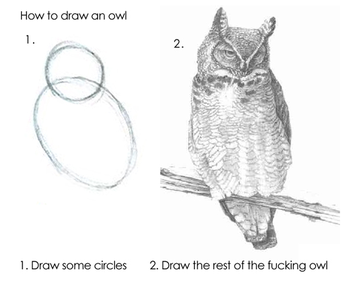 How To Draw An Owl In Two Steps