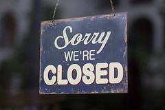 Closed Small Business Decline