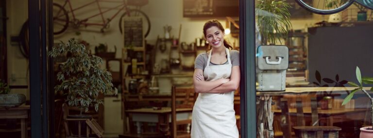 business owner outside of her shop