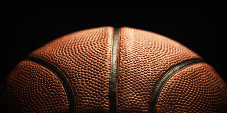 close-up of basketball